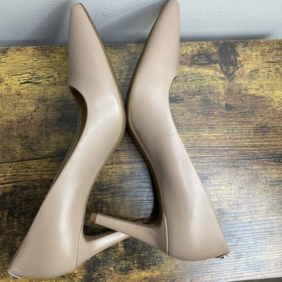 Michael Kors Dorothy Flex Pump Khaki Leather Heel Shoe - Picture 9 of 9